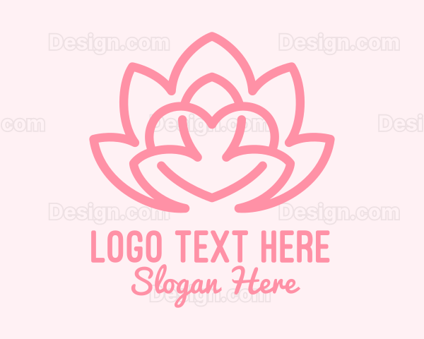 Pink Lovely Lotus Logo