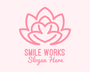 Pink Lovely Lotus  Logo