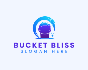 Cleaning Bucket Wash logo design