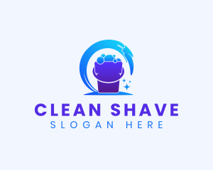 Cleaning Bucket Wash logo design