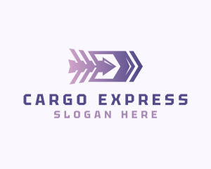 Gradient Cargo Arrow logo design