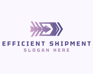 Gradient Cargo Arrow logo design