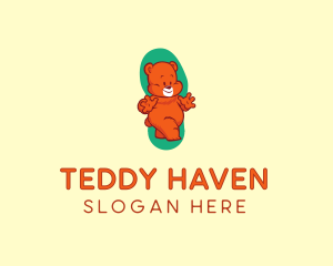 Cute Teddy Bear  logo design