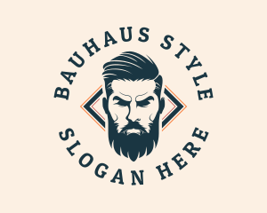 Pompadour Barber Styling logo design