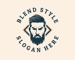 Pompadour Barber Styling logo design