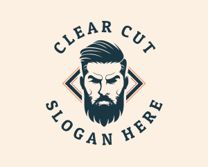 Pompadour Barber Styling logo design