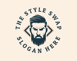 Pompadour Barber Styling logo design