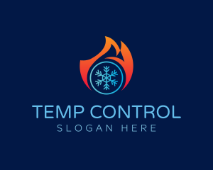 Fire Ice HVAC logo design