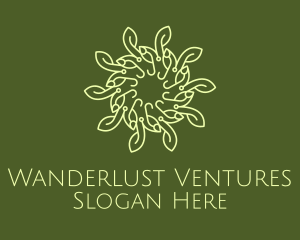 Green Wellness Vine Wreath Logo