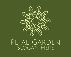 Green Wellness Vine Wreath logo design