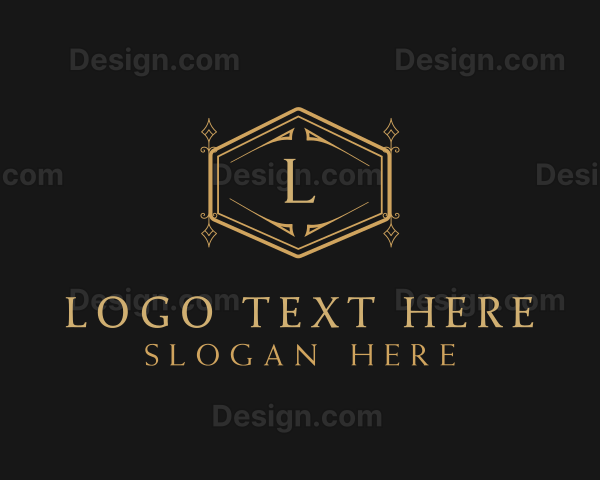 Ornate Luxury Hexagon Scroll Logo