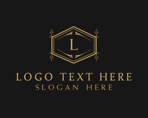 Ornate Luxury Hexagon Scroll logo