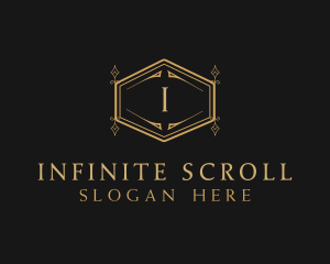 Ornate Luxury Hexagon Scroll logo