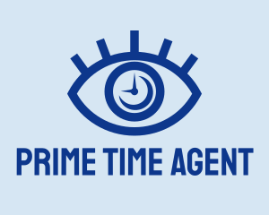 Eye Surveillance Clock  logo design