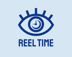 Eye Surveillance Clock  logo design