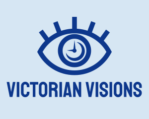 Eye Surveillance Clock  logo design