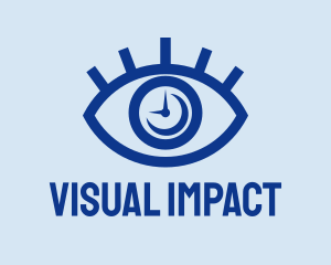 Eye Surveillance Clock  logo design