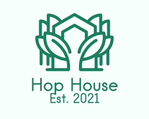 Plant House Outline  logo design