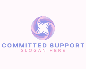 Hand Charity Support logo design