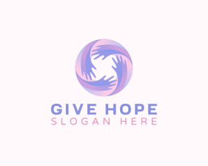 Hand Charity Support logo design
