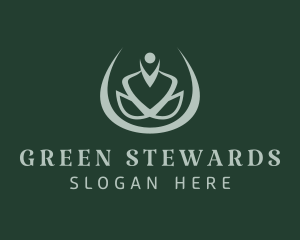 Green Yoga Wellness logo design