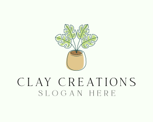 Minimalist Garden Plant logo design