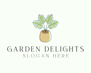 Minimalist Garden Plant logo