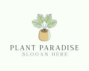 Minimalist Garden Plant logo design