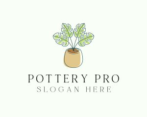 Minimalist Garden Plant logo design