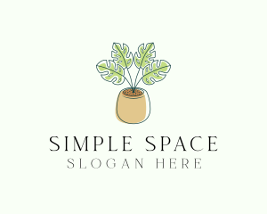 Minimalist Garden Plant logo design