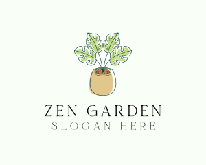 Minimalist Garden Plant logo design