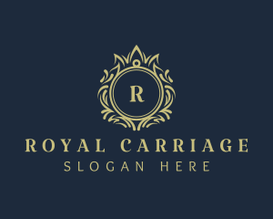 Elegant Crown Wreath logo design