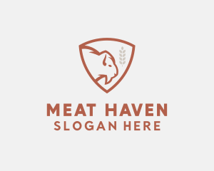 Bison Cow Meat logo design