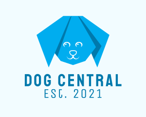 Blue Dog Origami logo design