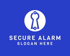 Circuit Keyhole Security logo design