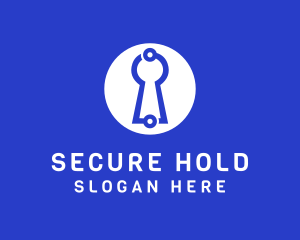 Circuit Keyhole Security logo design