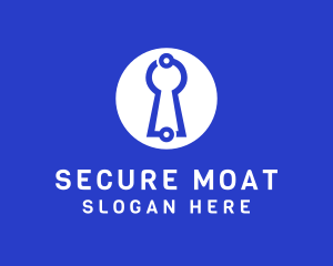 Circuit Keyhole Security logo design