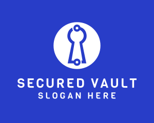 Circuit Keyhole Security logo design