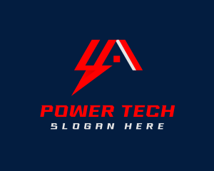 Electric Lightning Home Power logo design