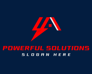 Electric Lightning Home Power logo design