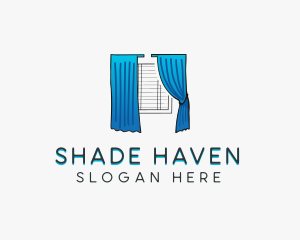 Curtain Window Blinds Decor logo design