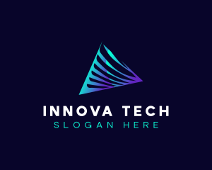 Premium Tech Pyramid logo design