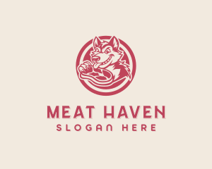 Wolf Meat Dining logo design