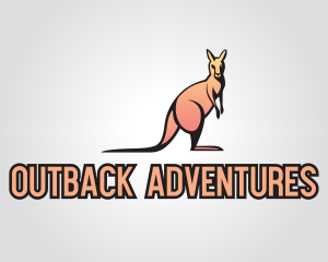 Outback Kangaroo Mascot logo