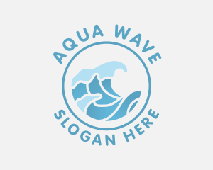 Gradient Wave Swell logo design