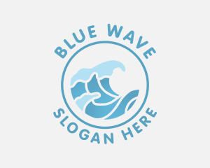 Gradient Wave Swell logo design