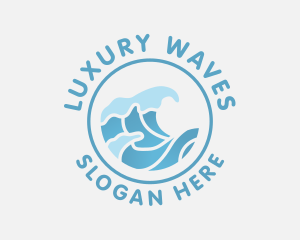 Gradient Wave Swell logo design