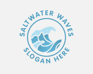 Gradient Wave Swell logo design