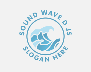 Gradient Wave Swell logo design