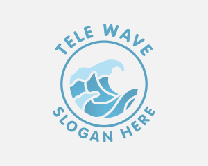 Gradient Wave Swell logo design